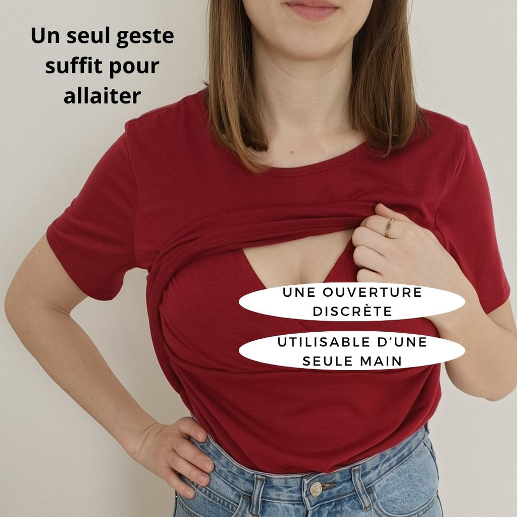 Le t-shirt pour allaiter facilement, même en public
