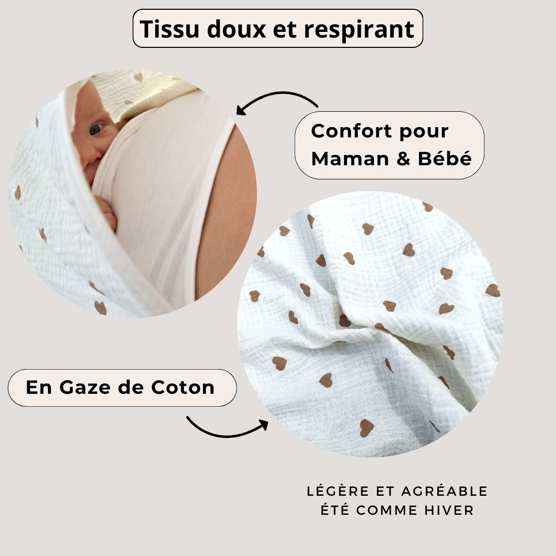 Cape d'Allaitement - Ta Bulle de Sérénité en Gaze de Coton